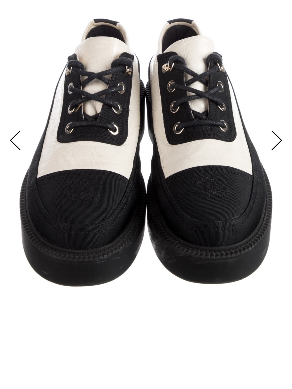 Chanel oxfords lace up shoes